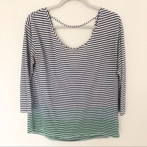 American Eagle Striped Top Scoop Back